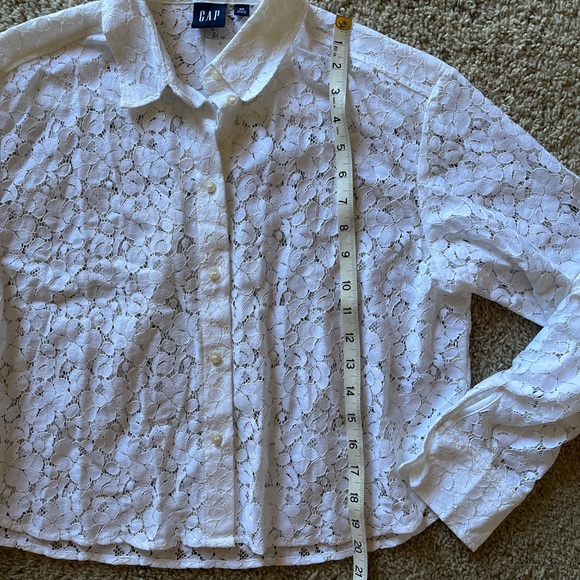 NEW Gap Cropped White Lace Shirt XS - Picture 11 of 11